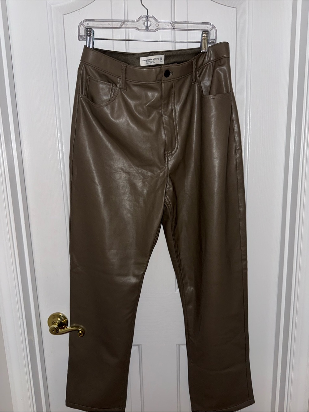 Abercrombie & fitch High Rise 90s Relaxed Vegan Leather Pant - Picture 4 of 4